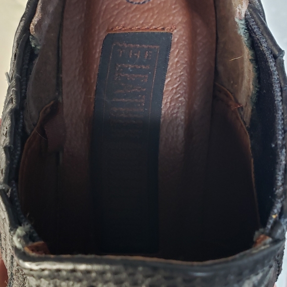 Women's 6.5 western leather black bootie Clogs (sr) - Picture 7 of 8